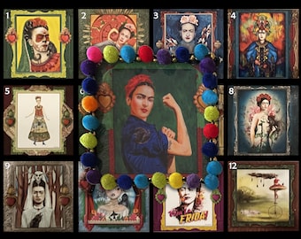 Een lint om een bom! Upcyclyed-koelkastmagneten 'For The Love Of Frida'