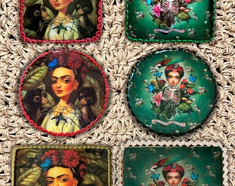 Chiba Frida Upcyclyed 'For The Love Of Frida' Nuovi design per sottobicchieri - 1 sottobicchiere - Scegli il tuo design e la tua forma! Crea un set e risparmia.
