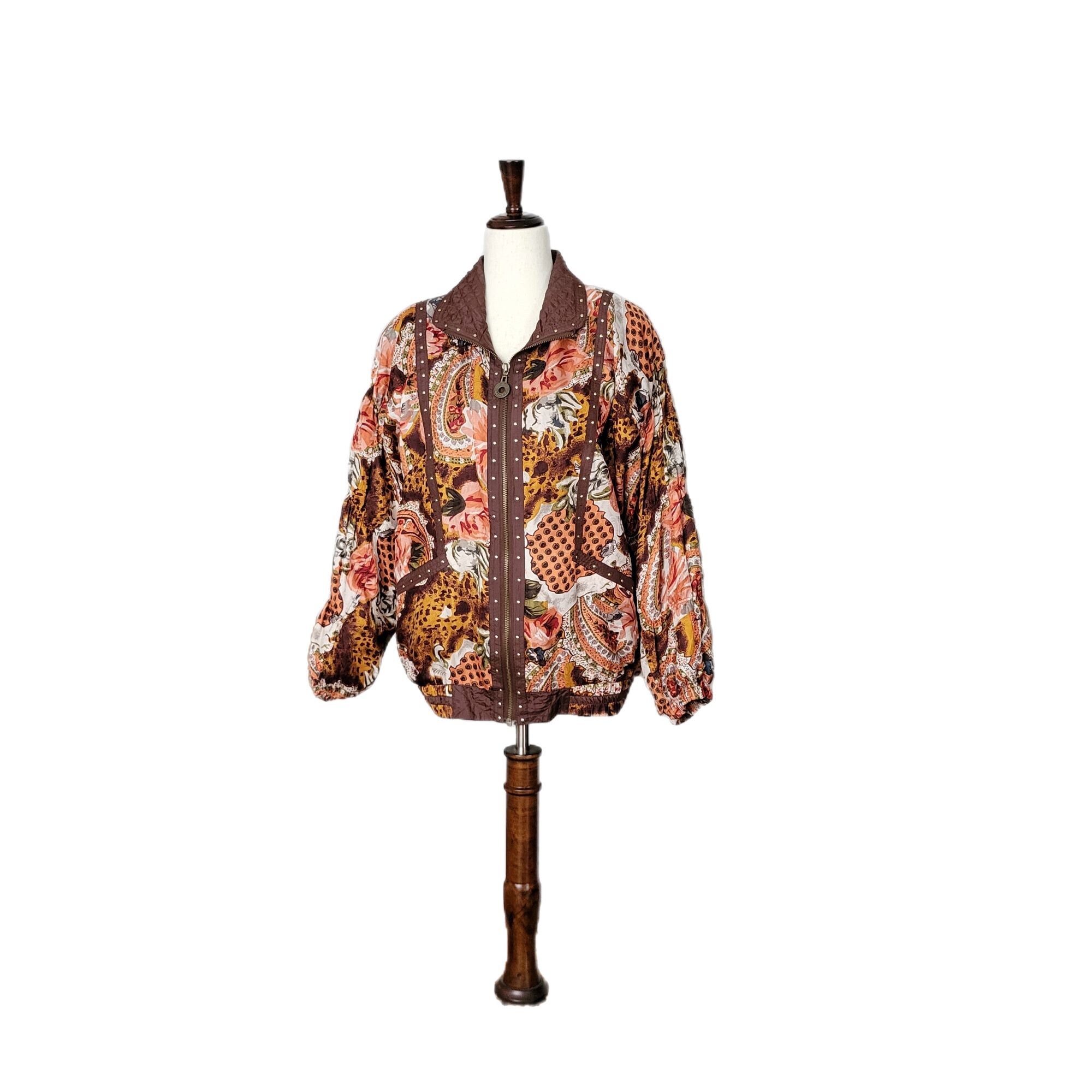Mureli Silk Track Jacket With a Mixed Print of Floral