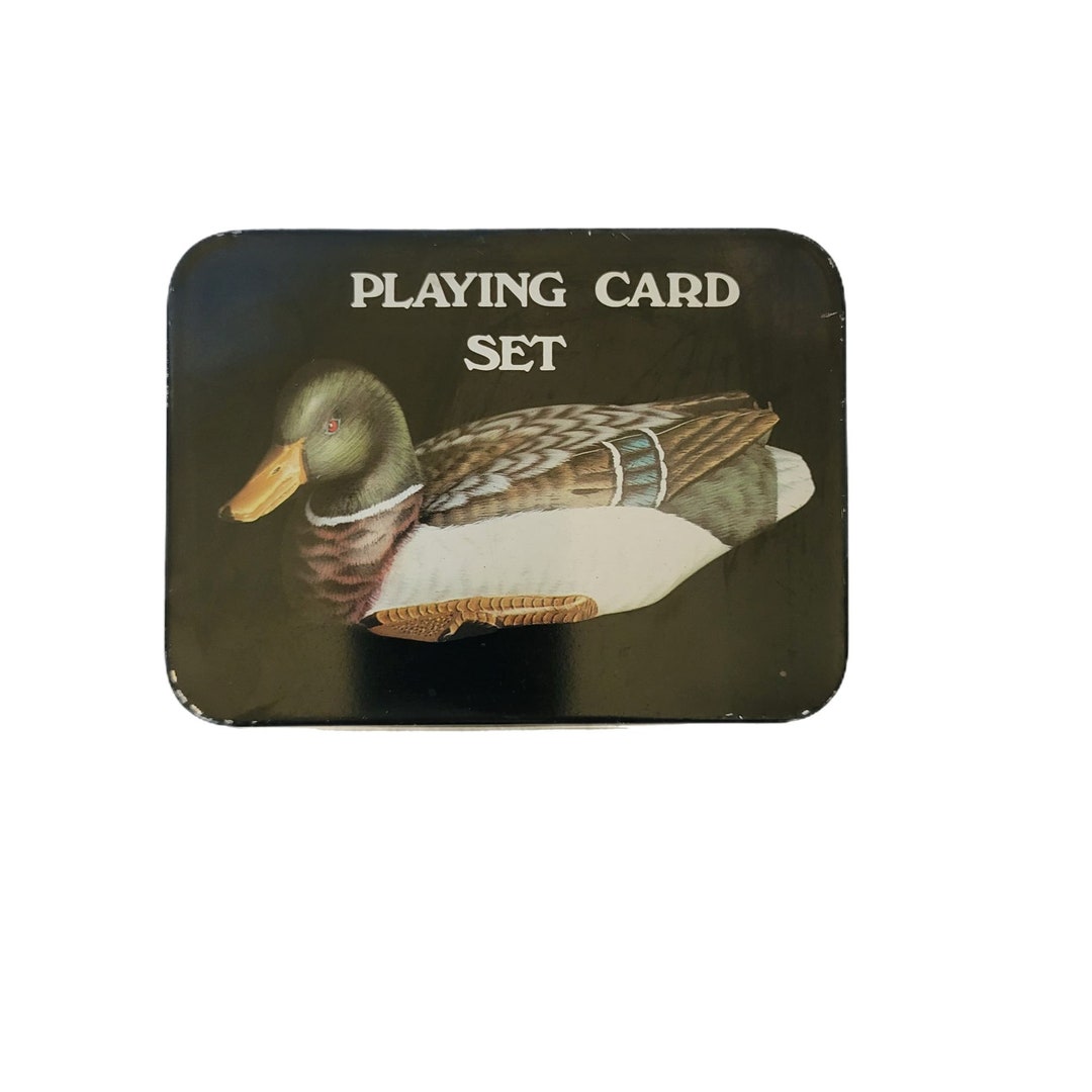 Double Deck Playing Card Bridge Set in an Albert E. Price Mallard Duck ...