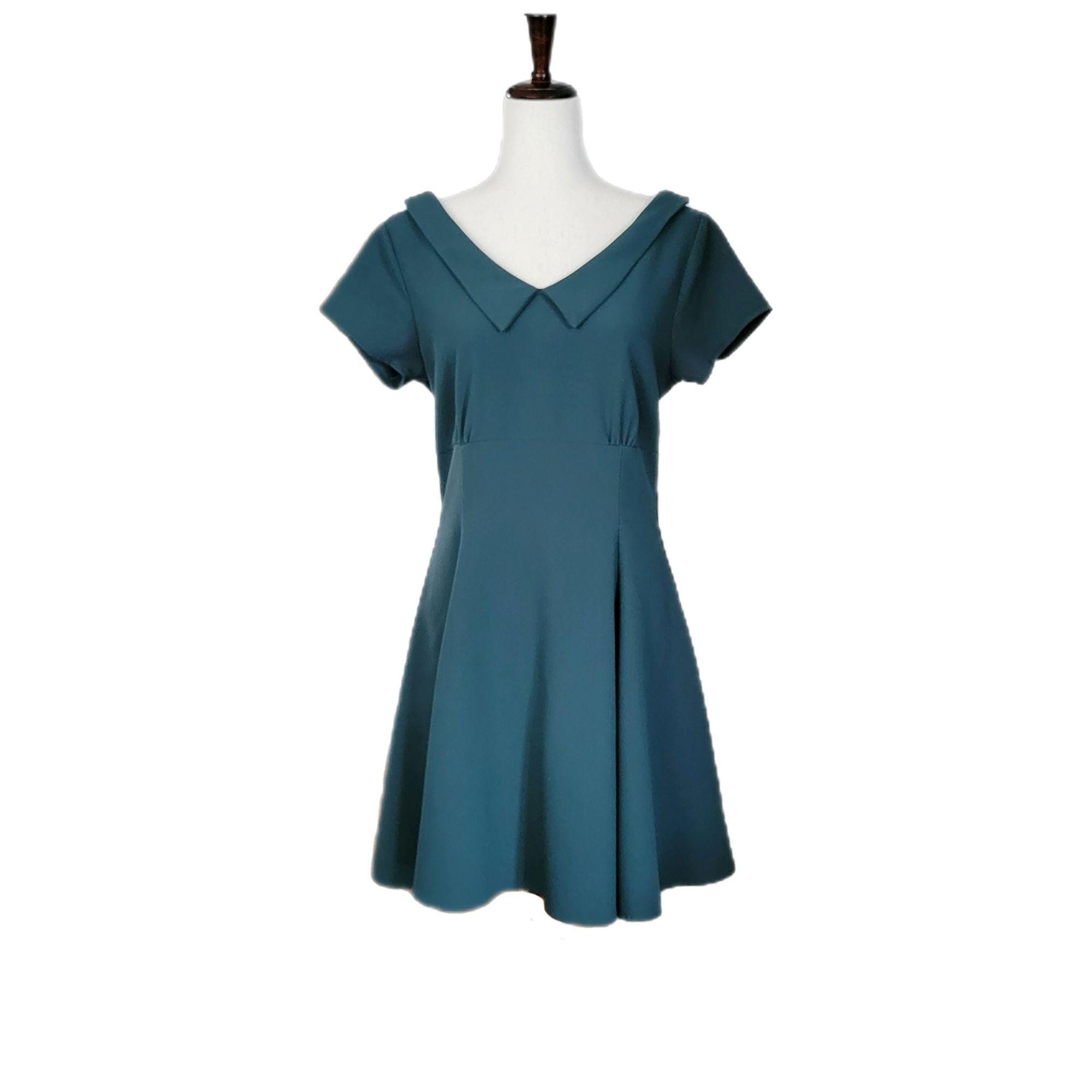 Forest Green Fit and Flare Dress - Etsy