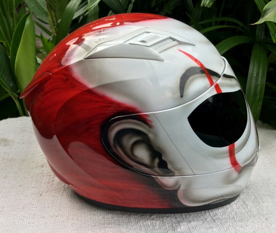 Custom Motorcyle Helmet Airbrush Mad Killer Scary Clown IT (DOT and ECE  Approved) - Etsy