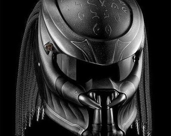 Great !!! Custom Predator Helmet Black Mamba (DOT And ECE Approved)