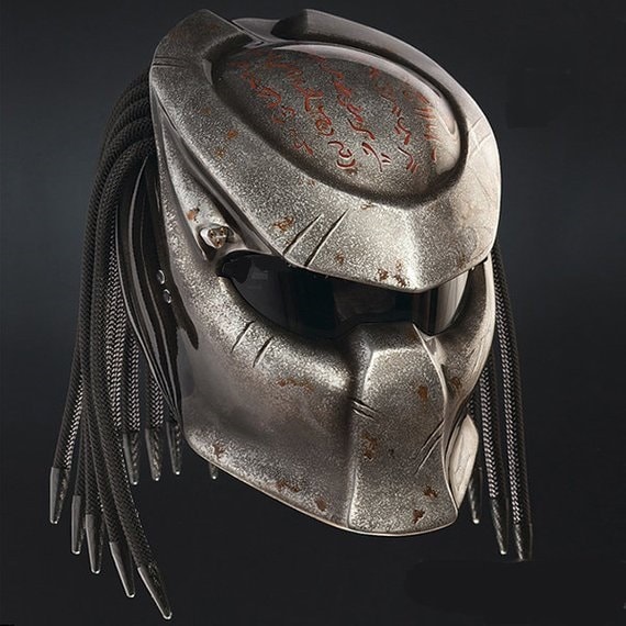 Casque de moto Predator personnalisé de style Wars (approuvé par le DOT et la CEE)