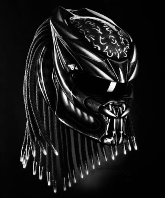 custom predetor motorcycle helmets white Knight Predator Robot Helmet Helmet with Dread Custom Airbrush Helmet New Custom Predator Motorcycle Helmet