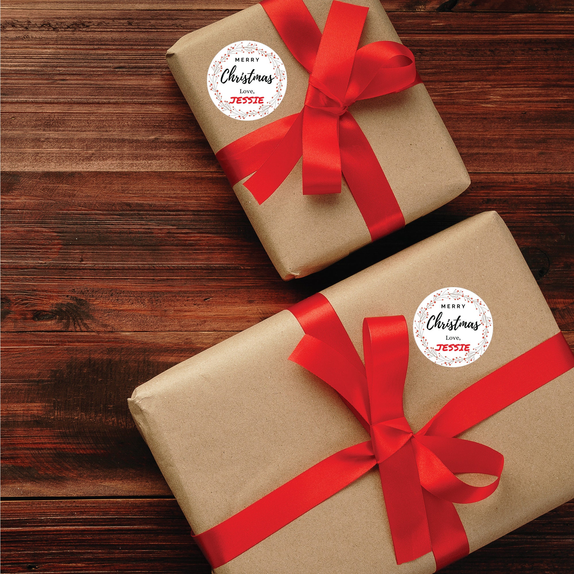 Printables Christmas Sticker Gift Tags 2inches on Letter | Etsy UK