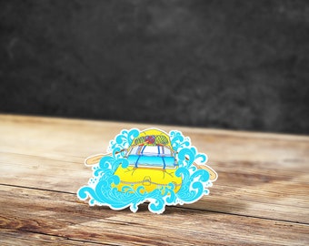Yellow Raft Sticker