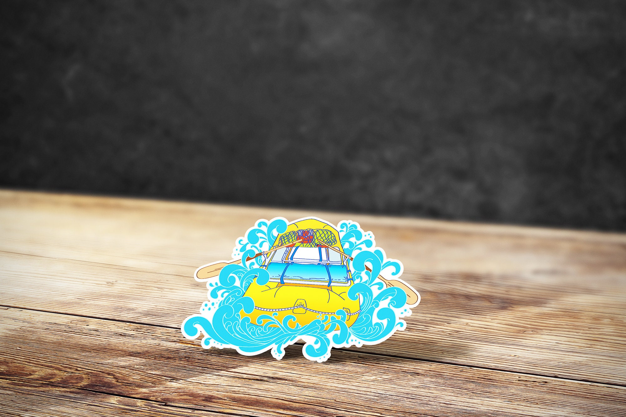 Yellow Raft Sticker - Etsy