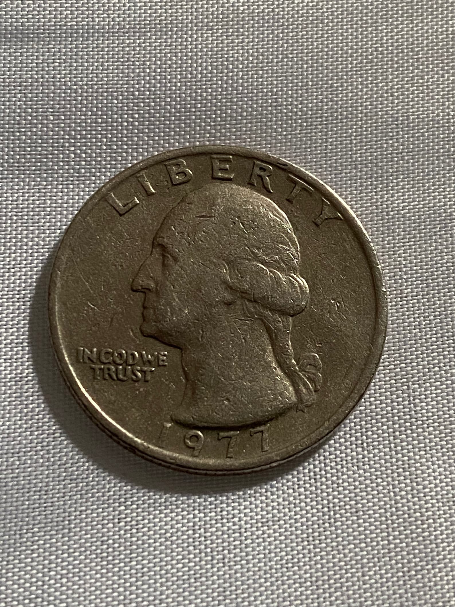 1977 Quarter No Mint Mark BAHIA HAHA 1977-quarter-no-mint-mark-bahia-haha