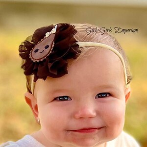 READY TO SHIP Turkey Leg Headband. Baby Turkey Hairbow, Turkey Baby Headband, First Thanksgiving Headband, Newborn Thanksgiving Headband