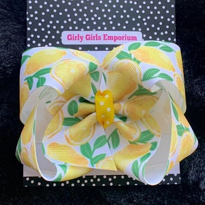 READY TO SHIP Lemon Nylon Headband, Sweet To Be One Birthday, Main Squeeze Birthday, Lemonade Birthday Hairbow, Lemon Nylon Headband, Lemons