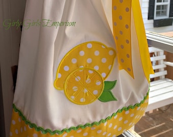 Sanyalei Vintage Baby Girls Dresses Lemon Flower Printed Bowknot Skirt Dress