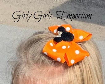 READY TO SHIP  Witchy Mouse Halloween Bows, Mouse Halloween Hairclip, Mouse Halloween Hairclips, Mouse Halloween Party Hairclips, Mouse Bow