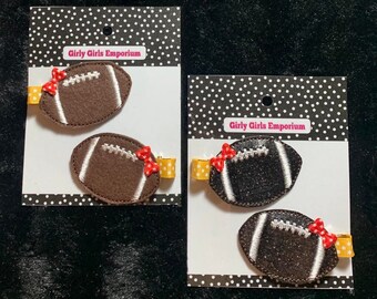 READY TO SHIP kc Chiefs Hairclips, Kc CChiefs Hairbows, Kc Chiefs Football Piggies, Kc Chiefs Football Pigtails, Kansas City Chiefs Hairbows