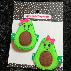 READY TO SHIP Avacado Hair Clip, Avacado Headband, Avacado Bow,  Nylon Avacado Headband, Taco Birthday Hairbow, Taco Twosday, Taco Clip