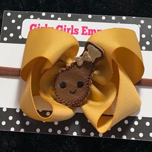 READY TO SHIP Thanksgiving  Headband. Baby Turkey Hairbow, Turkey Baby Headband, First Thanksgiving Headband, Newborn Thanksgiving Headband