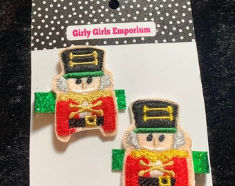 READY TO SHIP Christmas Nutcracker Headband, Christmas Nutcracker Hairclip, Christmas Nutcracker Hairbow, Nutcracker Baby Headband, Pigtails