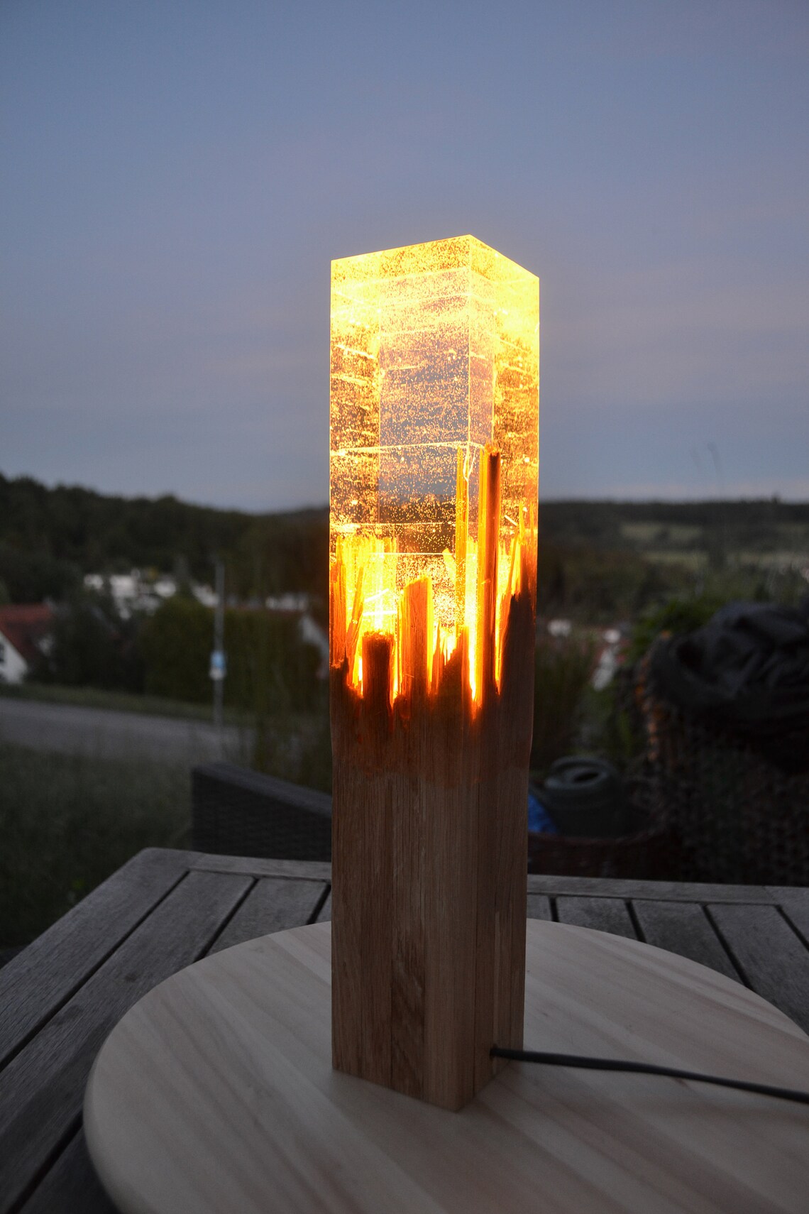 Lamp. Table Lamp. Epoxy Resin Lamp Unique Birthday Gift Solid Etsy
