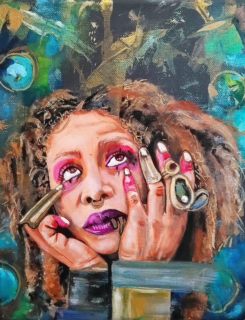 ERYKAH BADU Digital Art Print 8x10 Etsy