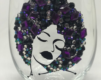 Bling 21oz Stemless Wine Glass- Ms. Grenada