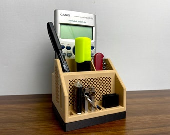 Bureau propre avec organiseur en bioplastique pour USB, SD, fournitures de bureau, stylos, règle et calculatrice