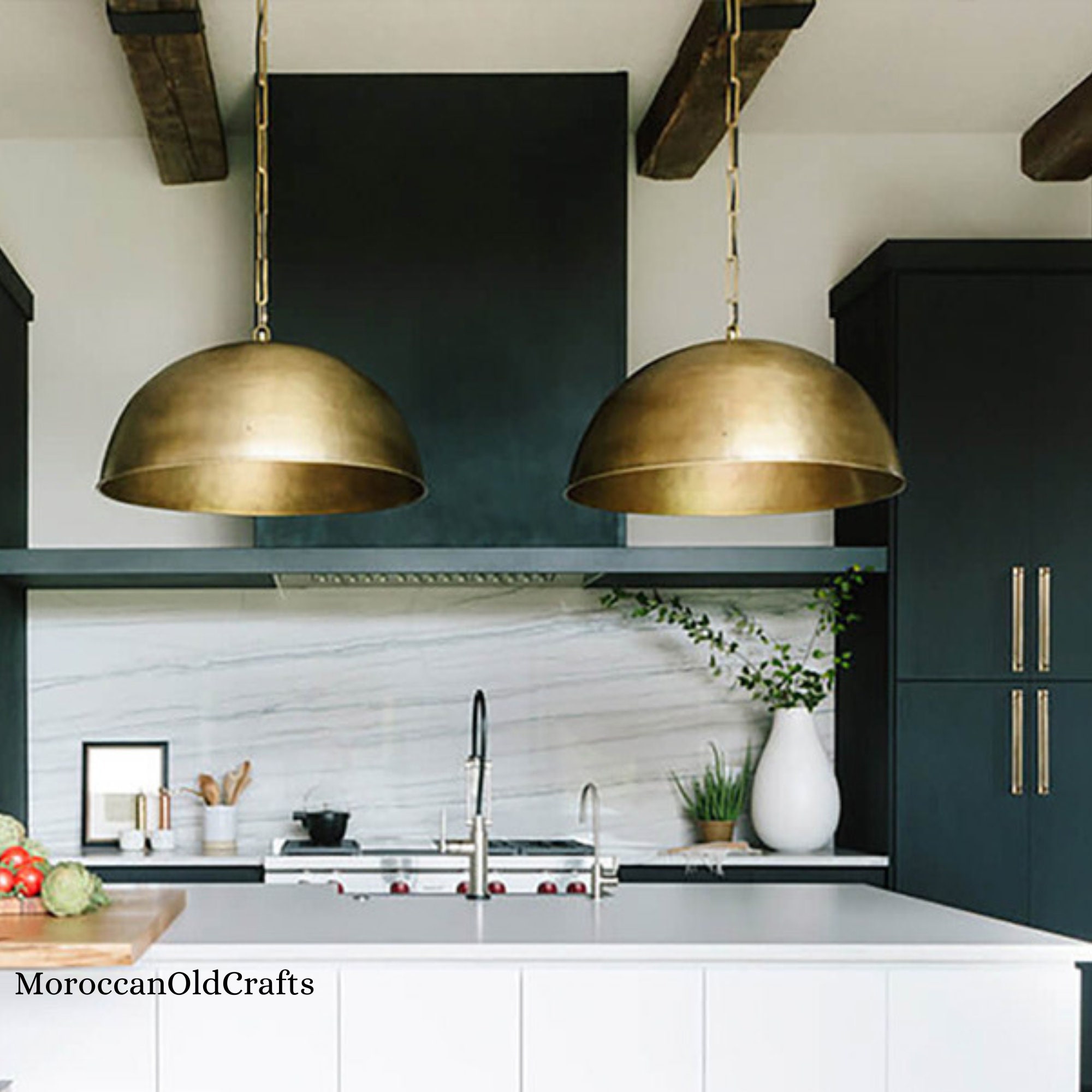 Kitchen brass cheap pendant lights