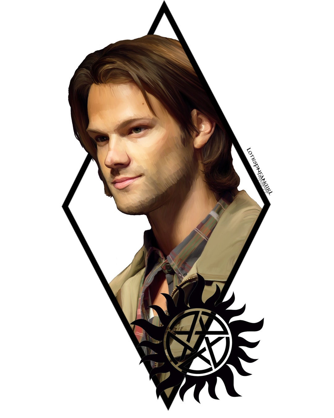 Sam Wilson Sticker Sam Winchester - Diamond - STICKER & PRINT - Etsy