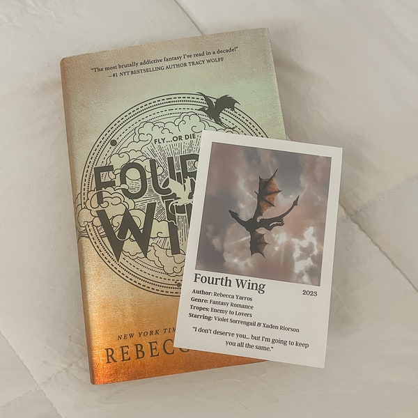 Book Polaroid Poster Art Print | Aesthetic Wall Print Decor | Book Merch | Book Poster | Fourth Wing