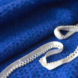 Tweed blue ultramarine of wool mohair, made in Italy