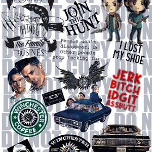 Supernatural Collage for sublimation or waterslide!