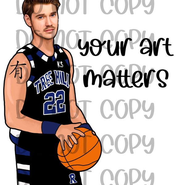 Eén Tree Hill Lucas Scott "uw kunst doet ertoe" sublimatie/waterglijbaanafbeelding