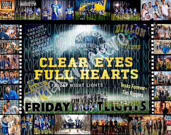 Friday Night Lights sublimation collage for tumblers