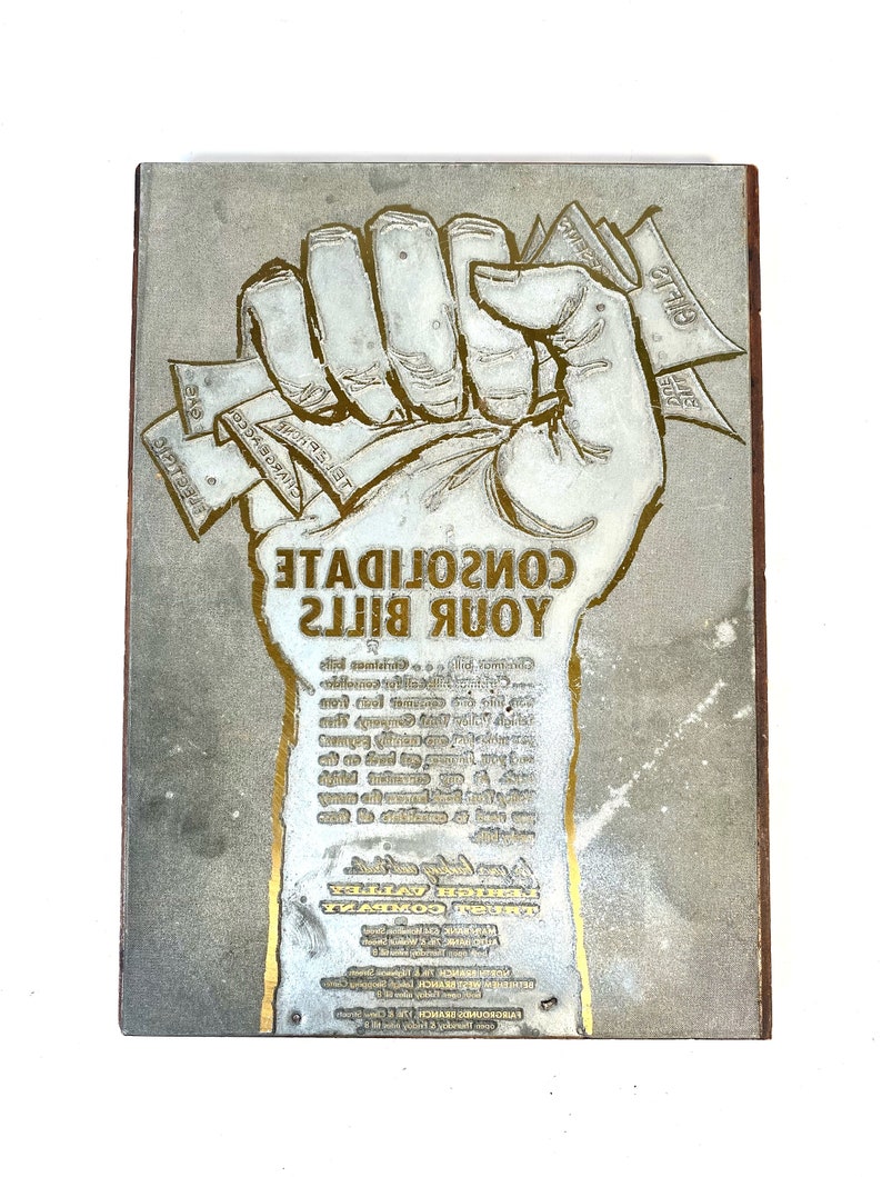 Typeset Advertising Print Block - Etsy