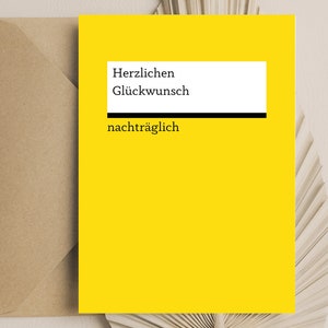 Birthday card - belated congratulations