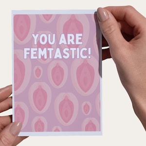 Feministische ansichtkaart als cadeau voor vrouwen | Grappige wenskaart voor Internationale Vrouwendag op 8 maart | Kaart ter bevordering van vrouwelijke empowerment voor een vriendin