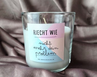 Abschiedsgeschenk Kollegin Jobwechsel – Sticker Nicht mehr mein Problem – Geschenk Kündigung Rente – Sassy Kerzenaufkleber Büro Humor