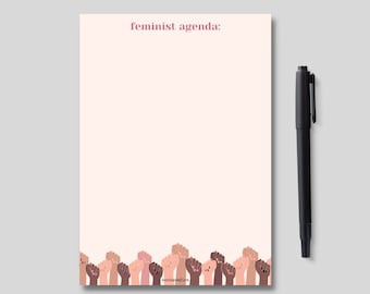 Notizblock FEMINIST AGENDA für Home Office
