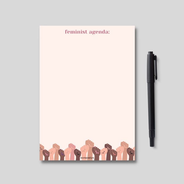 Notepad FEMINIST AGENDA for home office