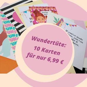 10 Postkarten B-WARE Wundertüte