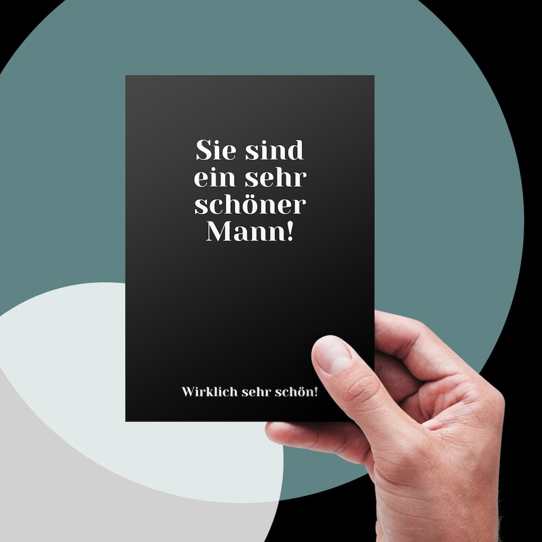 Sie sind ein sehr SCHÖNER MANN Postkarte Etsy.de