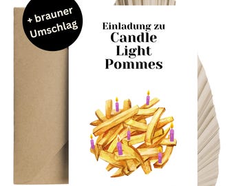 funny invitation card - Candle Light Fries