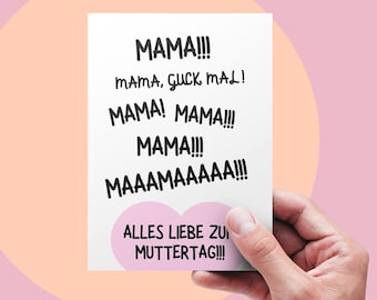 MAMA, guck mal! - Postkarte zum Muttertag