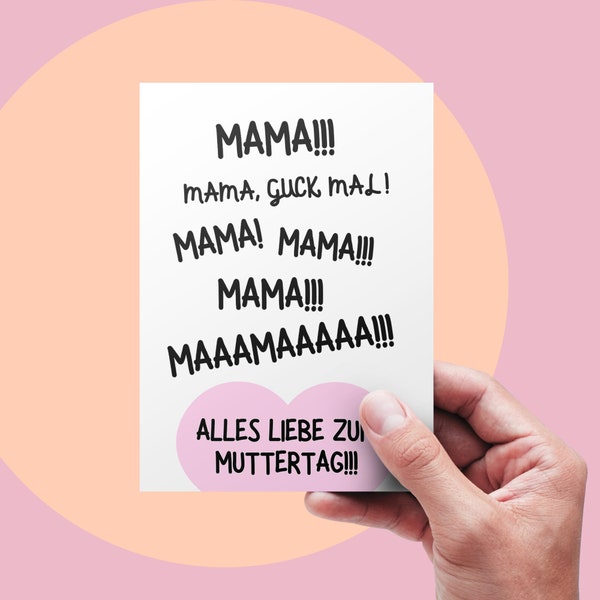 MAMA, guck mal! - Postkarte zum Muttertag