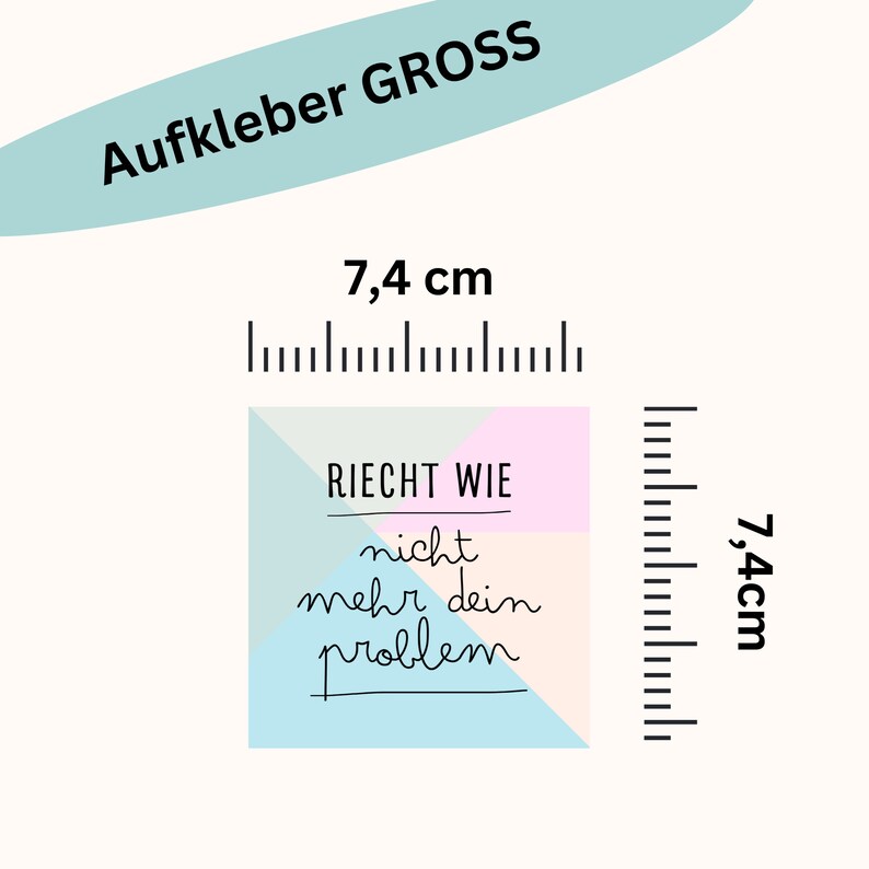 Kerze Abschied: Riecht wie nicht mehr dein problem Aufkleber GROSS