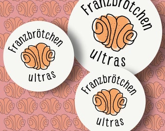 Set FRANZBRÖTCHEN ULTRAS - runde Sticker aus Vinyl