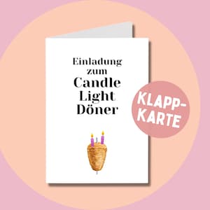 Klappkarte: Candle Light Döner, romantische Karte