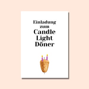 Candle Light Döner, romantic postcard image 3