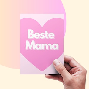 MEILLEURE MAMAN - carte postale pour anniversaire ou fête des mères