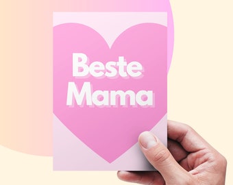 BEST MOM - Postcard for a birthday or Mother's Day