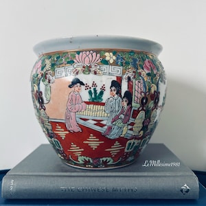 Vintage Chinese Porcelain Fish bowl | Jardiniere | Famille Rose |